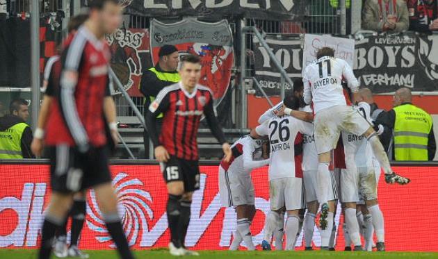 Радость игроков Байера, Getty Images
