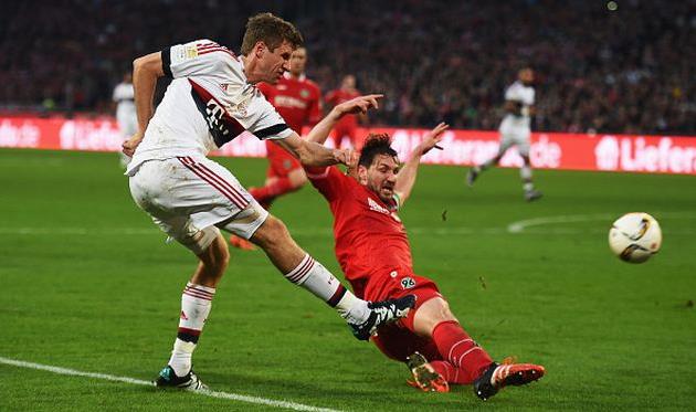 Томас Мюллер - автор единственного гола в поединке, getty images