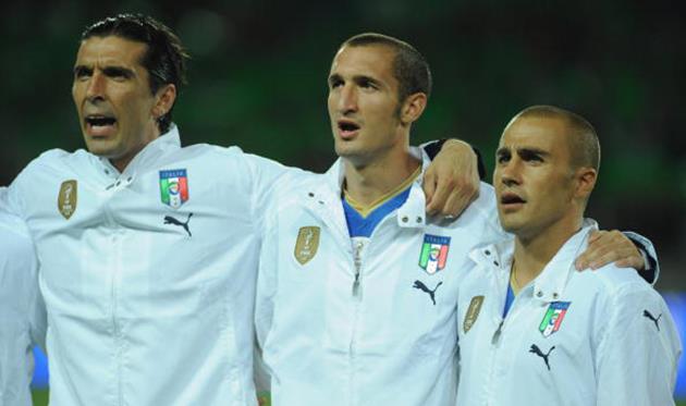 Буффон, Кьеллини и Каннаваро, Getty Images