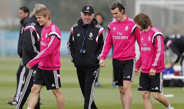 Мартин Эдегор, Карло Анчелотти, Гарет Бэйл и Лука Модрич, Getty Images