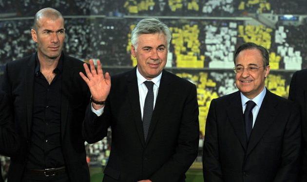 Зидан, Анчелотти и Перес, Getty Images