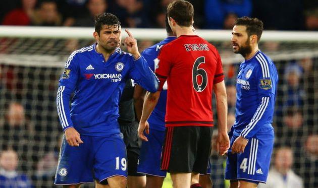 Диего Коста слева, Sky Sports