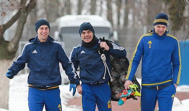 Футболисты Металлиста перед первой тренировкой, metalist.ua