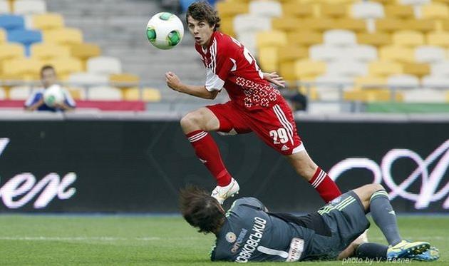 Ярослав Кинаш в матче против Динамо, zn.ua