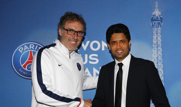 Лоран Блан и Нассер Эль-Хелаифи, фото ФК ПСЖ