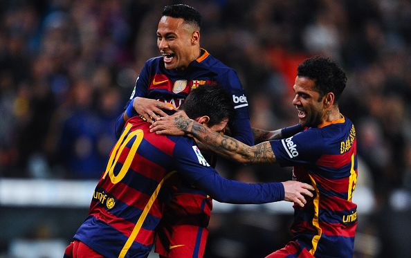 Радость игроков Барселоны, Getty Images