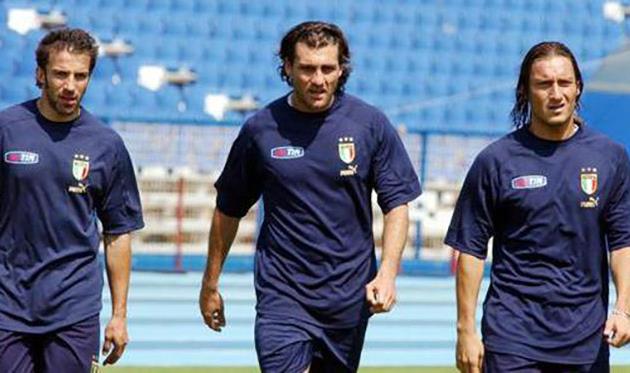 Алессандро дель Пьеро, Кристиан Виери и Франческо Тотти, quattrotratti.com