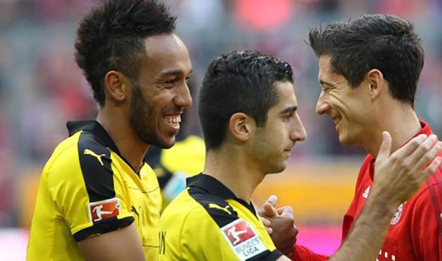 Пьер-Эмерик Обамеянг, Генрих Мхитарян и Роберт Левандовски, vi.nl