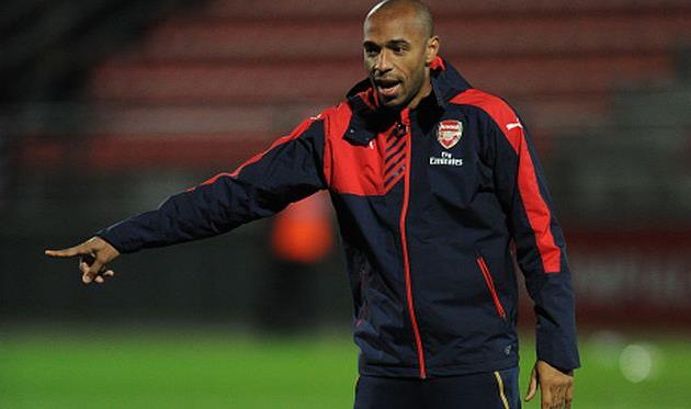 Тьерри Анри во время тренировки Арсенала U-19, Getty Images