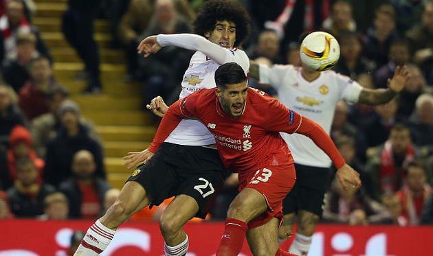 Маруан Феллаини в борьбе с Эмре Джаном, Getty Images