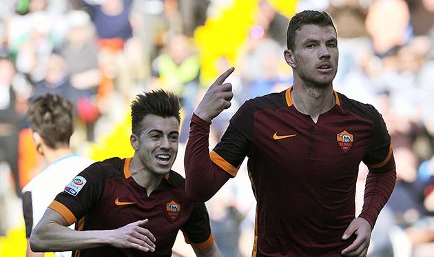 Эдин ДЖеко (справа), gazzetta.it