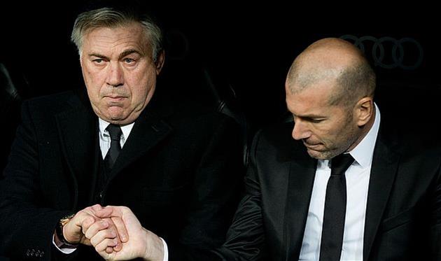 Карло Анчелотти и Зинедин Зидан, getty images