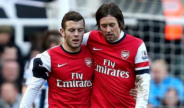 Джек Уилшир, Томаш Росицки, Getty Images