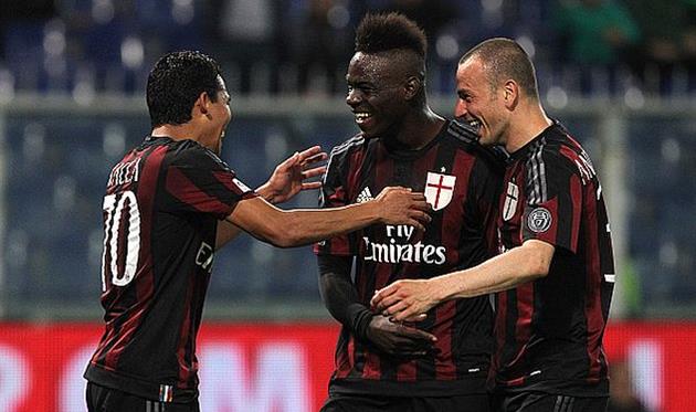 Карлос Бакка, Марио Балотелли и Лука Антонелли, getty images