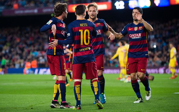 Радость игроков Барселоны, Getty Images