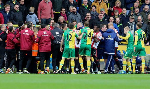 Эпизод с потасовкой Норвича и Сандерленда, Getty Images