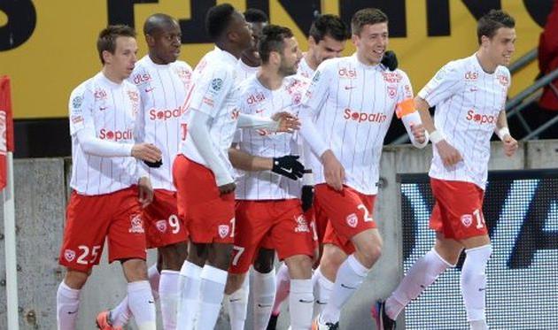 Ликование игроков Нанси, ligue1.com