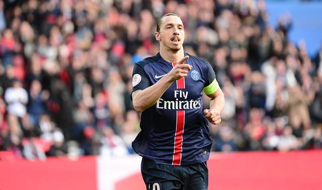 Златан Ибрахимович дважды расписался в воротах Ренна, Getty Images