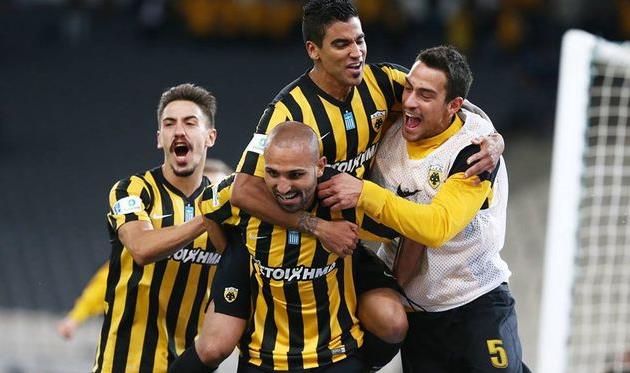 Ликование игроков АЕКа, aekfc.gr