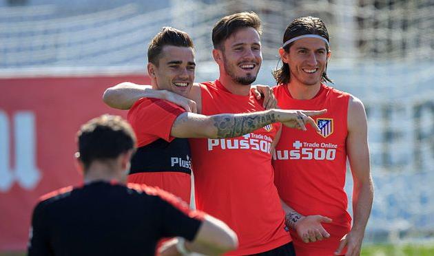 Антуан Гризманн, Сауль Ньигес и Филипе Луис, getty images