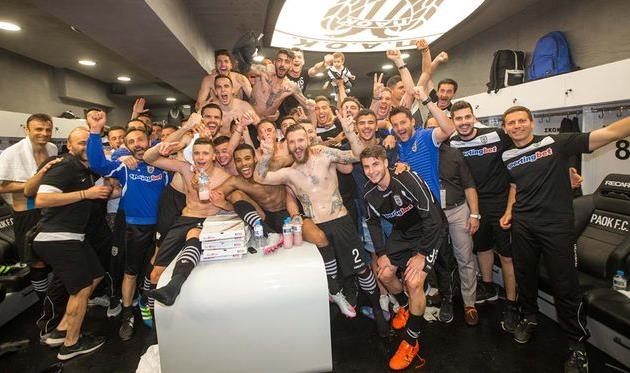 Ликование игроков ПАОКа, paokfc.gr