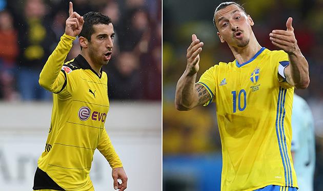 Генрих Мхитарян и Златан Ибрахимович, Getty Images