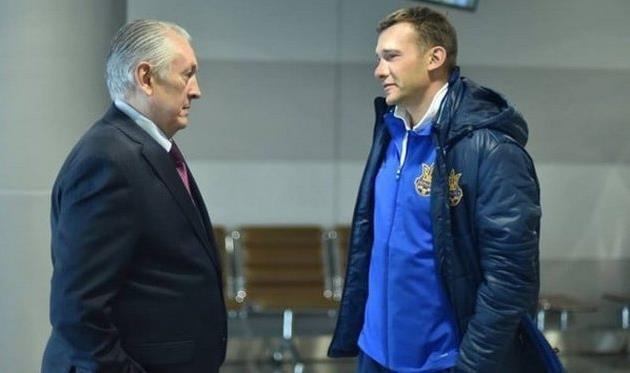Бывший и нынешний главные тренеры сборной Украины, фото sport.obozrevatel.com