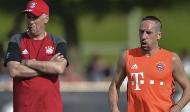 Карло Анчелотти и Франк Рибери, goal.com