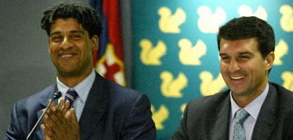 Франк Райкаард и Жоан Лапорта