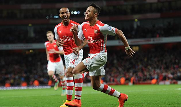 Тео Уолкотт и Алексис Санчес, standard.co.uk