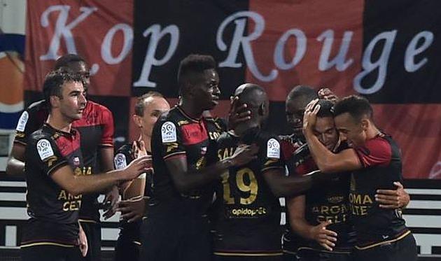 Игроки Генгама празднует взятие ворот Нанси, lequipe.fr