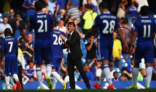 Конте и его подопечные, premierleague.com