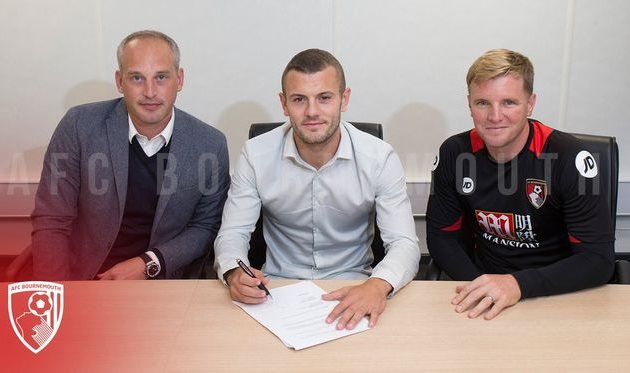 Джек Уилшир (по центру), afcb.co.uk