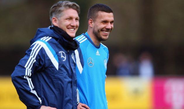 Бастиан Швайнштайгер, Лукас Подольски, Getty Images