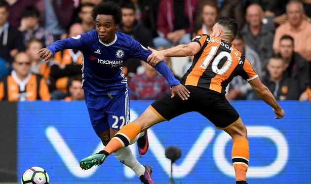 Виллиан открыл счет в матче, фото chelseafc.com