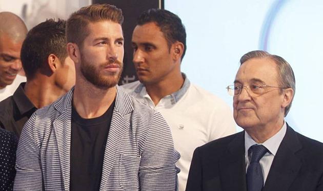 Флорентино Перес (справа) и Серхио Рамос, AS