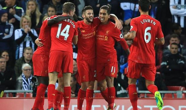 Игроки Ливерпуля празднуют гол в ворота Дроздов, twitter.com/lfc