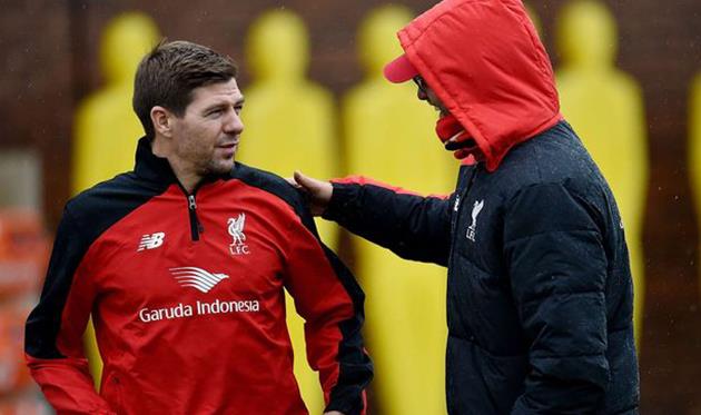 Стивен Джеррард и Юрген Клопп, liverpoolecho.co.uk