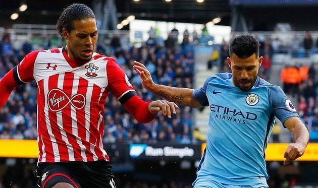 Ван Дейк и Агуэро, twitter.com/SouthamptonFC