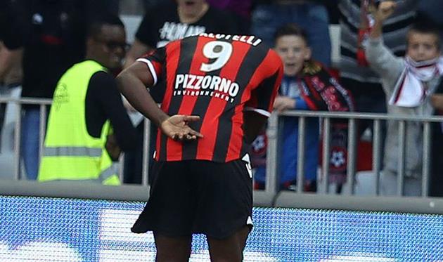 Марио Балотелли празднует гол, ESPN