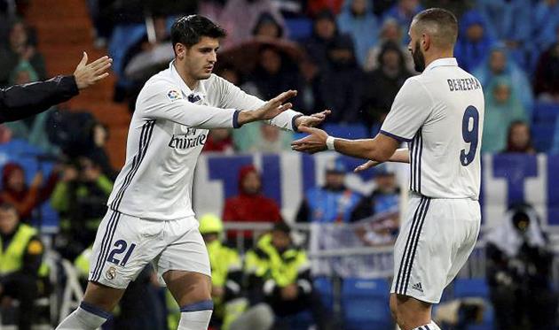 Альваро Мората и Карим Бензема, AS