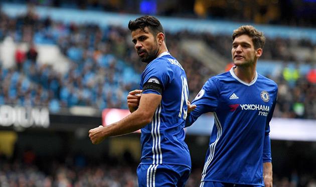 Диего Коста (слева), фото фк челси 