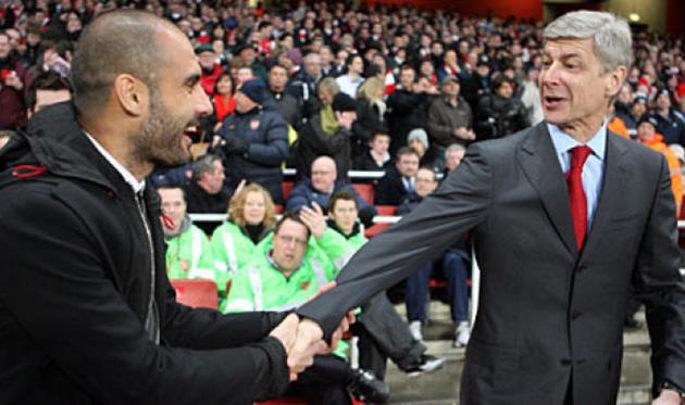 Хосе5п Гвардиола и Арсен Венгер, arsenal.com