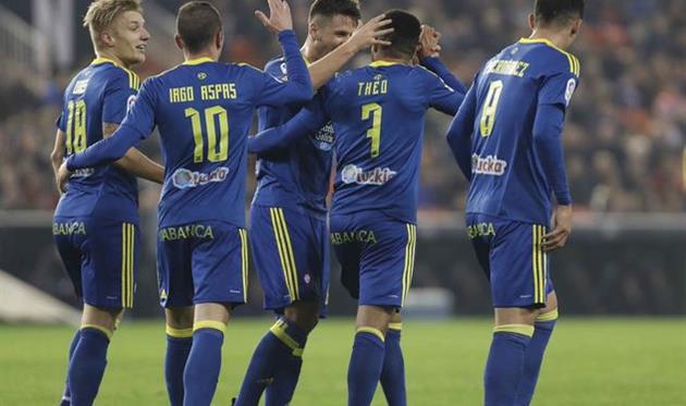 Игроки Сельты празднуют один из мячей, twitter.com/rccelta_oficial