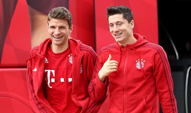 Томас Мюллер и Роберт Левандовски, fcbayern.com