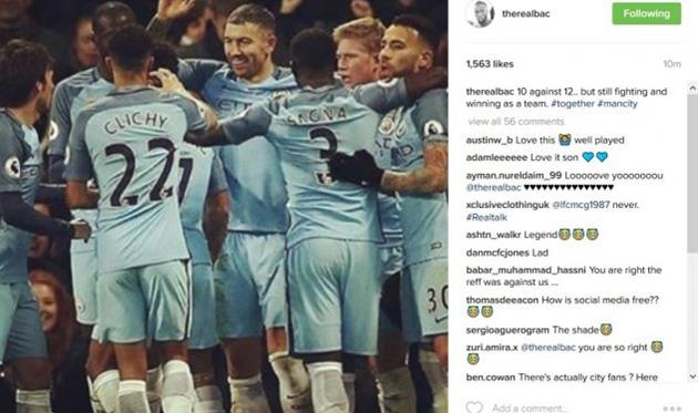 скриншот со страницы бакари санья в instagram