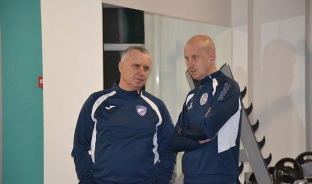 леонид кучук (слева), фк сталь