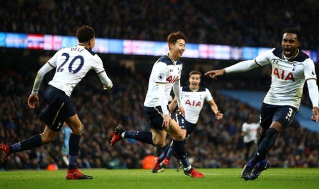Сон Хын Мин - сравнял счет в игре с Ман Сити, twitter.com/SpursOfficial