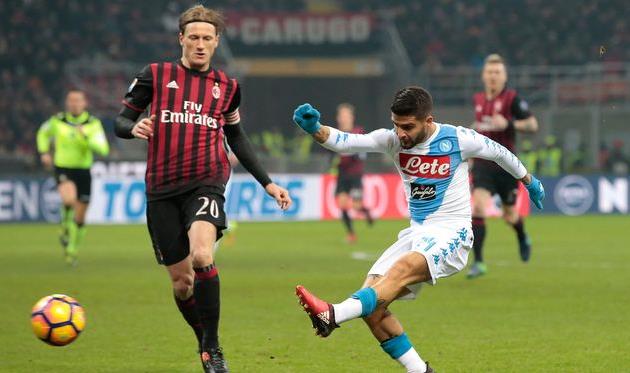 Лоренцо Инсинье открывает счет в матче, getty images