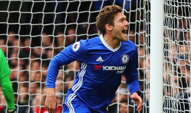 Маркос Алонсо открыл счет в матче, chelseafc.com